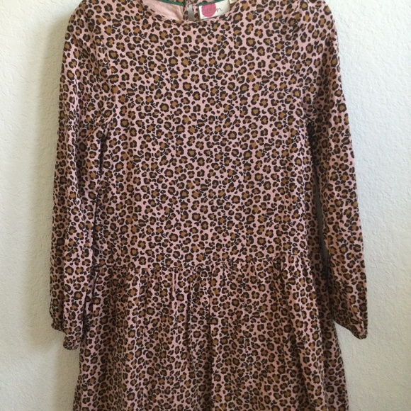 Mini Boden Girls Pink Leopard Print Dress - Picture 3 of 7